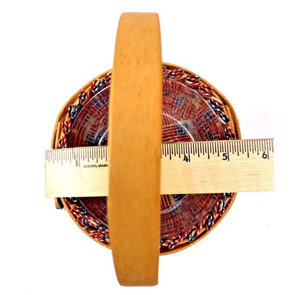 Longaberger 1997 Inaugural Basket w/ Flag Liner & Protector Patriotic - Picture 10 of 10